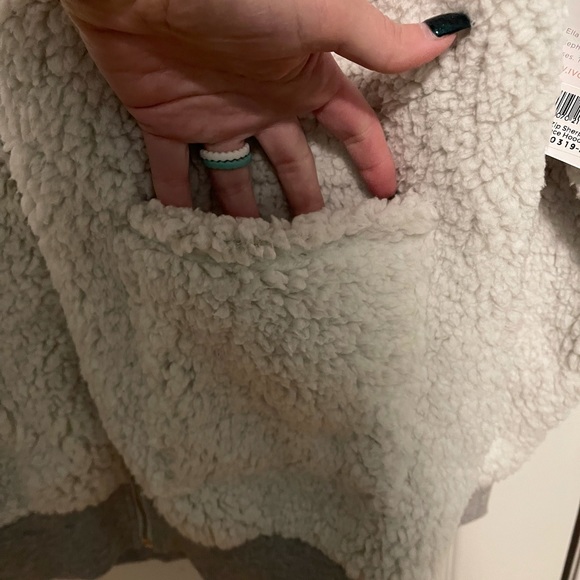 NWT Ivory Ella Full Zip Hoodie Sherpa - Picture 6 of 6